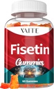 Fisetin Supplementen 500mg - Gummy Supplement, Krachtige Antioxidant Blend voor Cellular Health Support - Vegan & Non-GMO Formule met Flavonoïden & Plant Extracten, Boost Cognitive Function, 60 Gummies