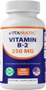 Vitamatic Vitamatic B2 (Riboflavine) 250 mg - 200 capsules ondersteunen Cellular Energy & Red Blood Cell Production