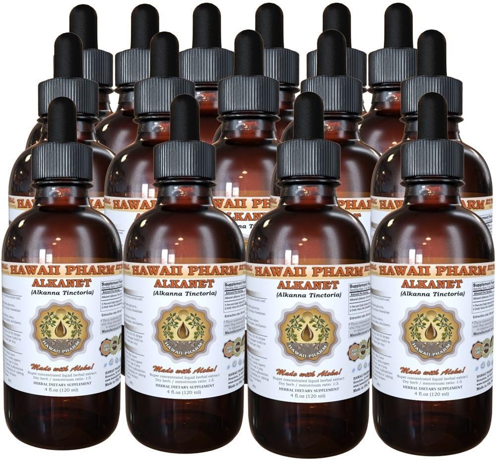Alkanet Liquid Extract, Alkanet (Alkanna Tinctoria) Wortel Tinctuur Kruidensupplement 15x4 oz