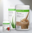 Trio Combo HERBALIFE Formule 1 Gezonde voedingsshakemix (Cafe Latte 780g) - Herbal Aloe Concentrate Pint (Original 473ml) - Kruidentheeconcentraat (Original 102g)