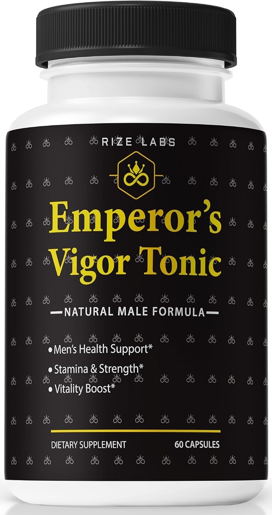 rize labs - Emperor's Vigor Tonic for Men, All Natural Dietary Supplement to Improve Performance, Capsules to Promote Stamina and Energy (60 Capsules)