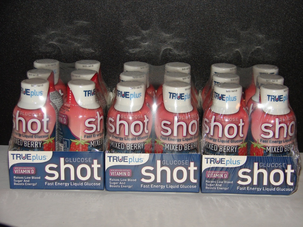 True Plus glucose vloeibare shots gemengde Berry smaak 2oz - 18 Pack