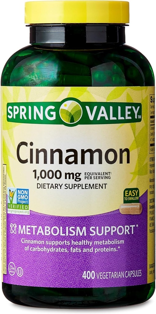 Spring Valley Kaneel Dieetsupplement, 1000 mg, 400 Tellen