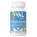 VAL Vitamine D3 + K2 (MK-7) 5000 IE & 90 mcg Ondersteuning van botten en hart- en vaatziekten Hoge potentie, niet-GMO, gemakkelijk doorslikken 90 Vegan Capsules