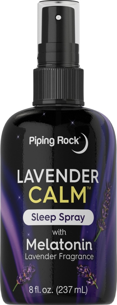Piping Rock Melatonine Slaapspray voor volwassenen 8 fl oz met Melatonine & Lavendel voor kussen, kamer & lichaam 