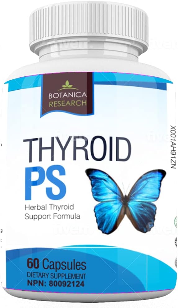Schildklierondersteuning Complex Supplement: Alle natuurlijke glanzende systeem: Betere concentratie, concentratie, PS Hormone Balance Energie Boost - 60 Veggie Vitamine Capsules