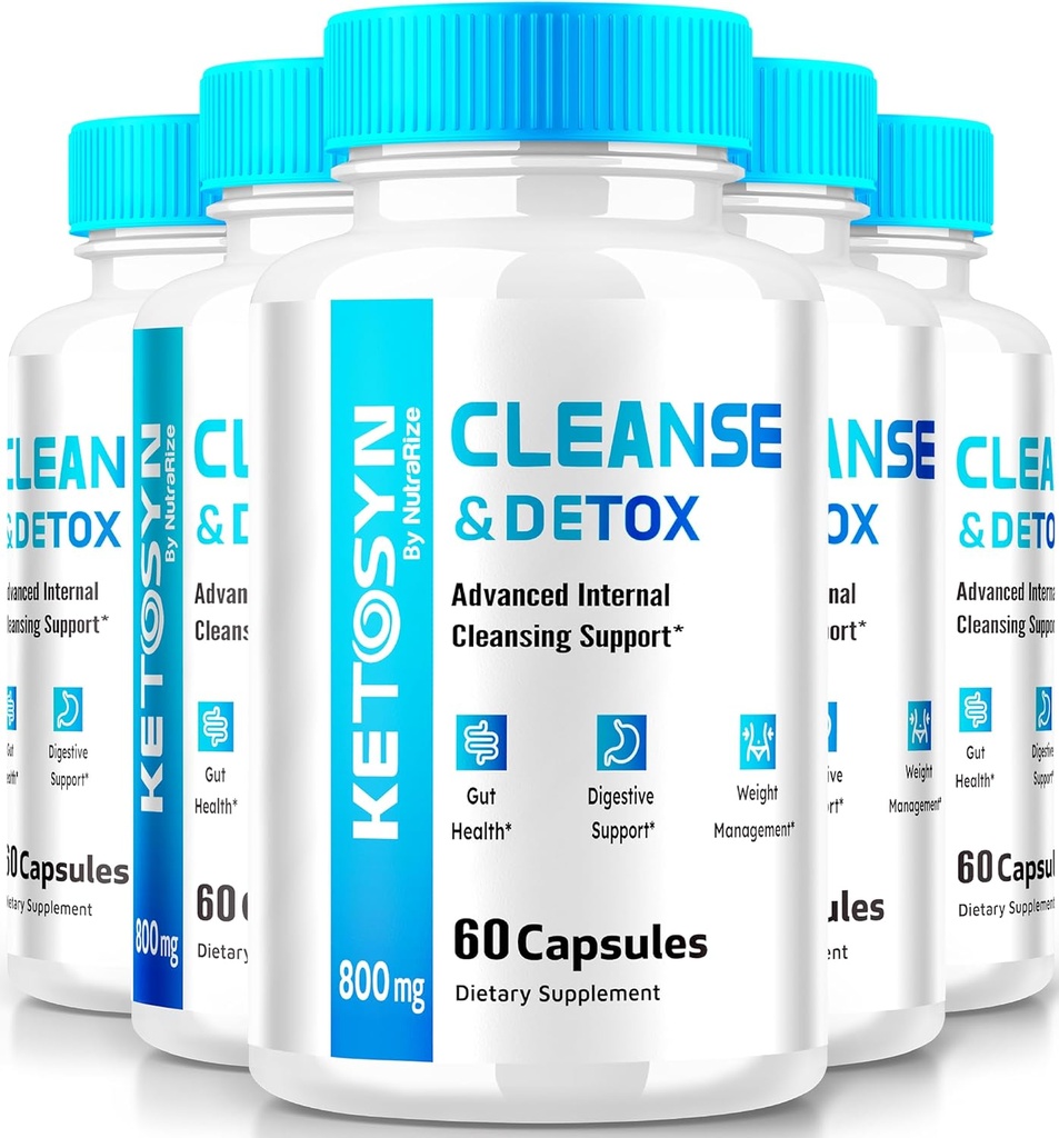 (5 verpakkingen) Ketosyn Cleanse & Detox Capsules, Ketosyn Pillen voor gevorderd gewichtsverlies, Maximale sterkte Keto Blend Ondersteuning Supplement, Keto Syn Interne reiniging Pastilla's Reviews (300 capsules)