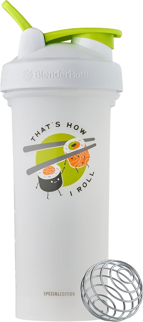 BlenderButtle Gewoon voor de leuke klassieke V2 Shaker fles Perfect voor eiwitshakes en pre-workout, 28-Ounce, Zo rol ik