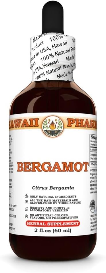 Bergamot Extract, Tinctuur voor Lipidenbalans, Ondersteunt Cognitieve Helderheid, Eases Gezamenlijke Ongemak, Natuurlijke Wellness - 2 fl.oz