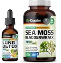 BIO KRAUTER Lung Detox Tinctuur 2 Fl. Oz. & Sea Moss 250 Capsules