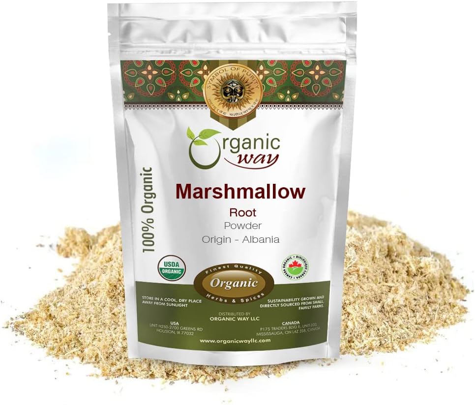 Organic Way Marshmallow Root Powder (Althaea officinalis) - Herbal Tea 