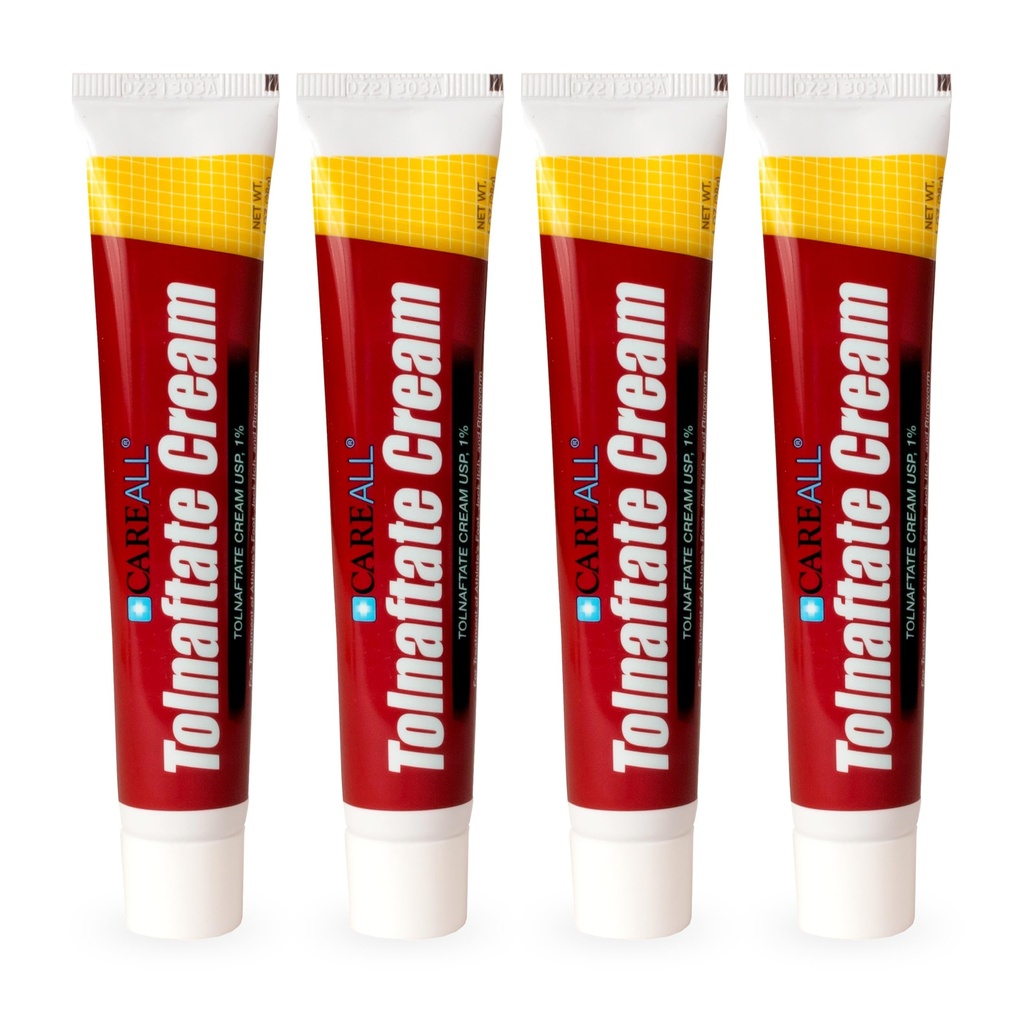 CareAlle Tolnaftate Cream USP 1%, 1.0 oz. Tube (4 Pack), effectieve antischimmelbehandeling en jeuk Relief voor Atlete