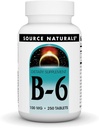 Bron Naturals Vitamine B-6, 100 mg Immuunsysteem Ondersteuning - 250 tabletten