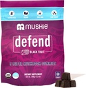 Mushie 100% Organic 5 Super Mushroom Complex Gummies - 2000mg Reishi, Turkey Tail, Maitake, Chaga & Shiitake Blend - Gut Health & Immune Support with Vitamin D - Vegan, Gluten-Free - 60 Count