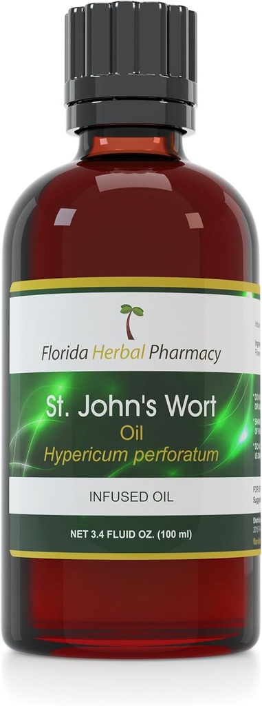 Florida Herbal Pharmacy, St. John's Wort (Hypericum perforatum) Infused Oil 3,4 oz (100 ml).
