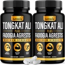 (2 Pack) Tongkat Ali Fadogia Agrestis for Men Supplement, Male Nitric Oxide Booster Longjack Tongkat Ali Extract Powder Vitaminen Test Pump Flow Performance Blend Tongkat-Ali for Women (120 Capsules)