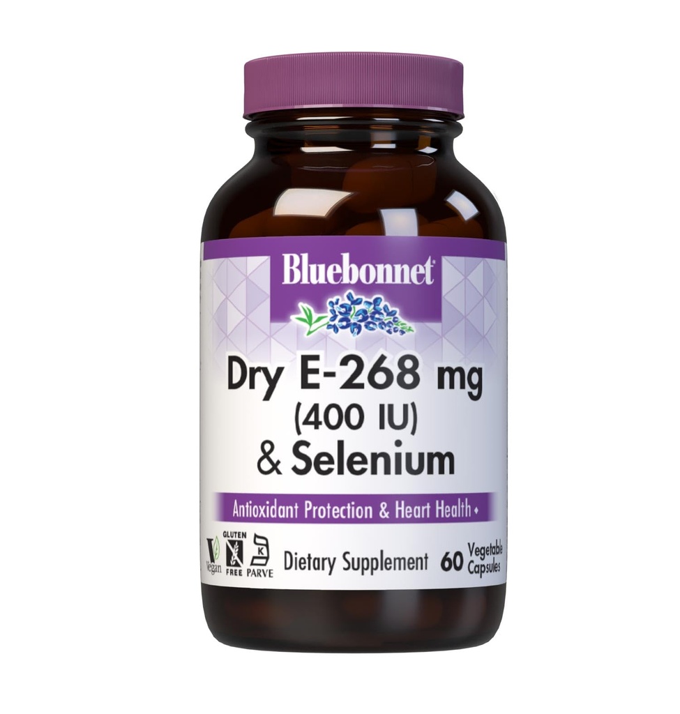 BlueBonnet Dry E-400 IE Plus Selenium Vegetarian Capsules, 60 Tellen