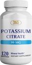 Health Kalium (Citraat) - Essential Electrolyte Supplement to Support Nerve & Muscle Function Heart Health & Energy* - Kalium Citroen Capsule - 120 Capsules