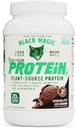 Black Magic Plant-Bron 100% Vegan Protein - Keto, Low Sugar, Dairy Free Protein - Pre/Post Workout - Chocolate Ice Cream - 20g Proteïne - 2 LB