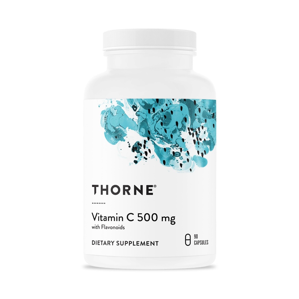 THORNE - Vitamine C - Menging van vitamine C en Citrus Bioflavonoïden uit sinaasappelen - Ondersteunt het immuunsysteem, Productie van Cellulaire Energie, Collageen Productie & gezonde weefsels* - Glutenvrije - 90 porties