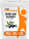 BulkSupplements.com Olive Leaf Extract Powder - Herbal Supplement, Antioxidant Bron, Olive Leaf Powder - Glutenvrij, 750mg per portie, 100g (3,5 oz) (pakket van 1)