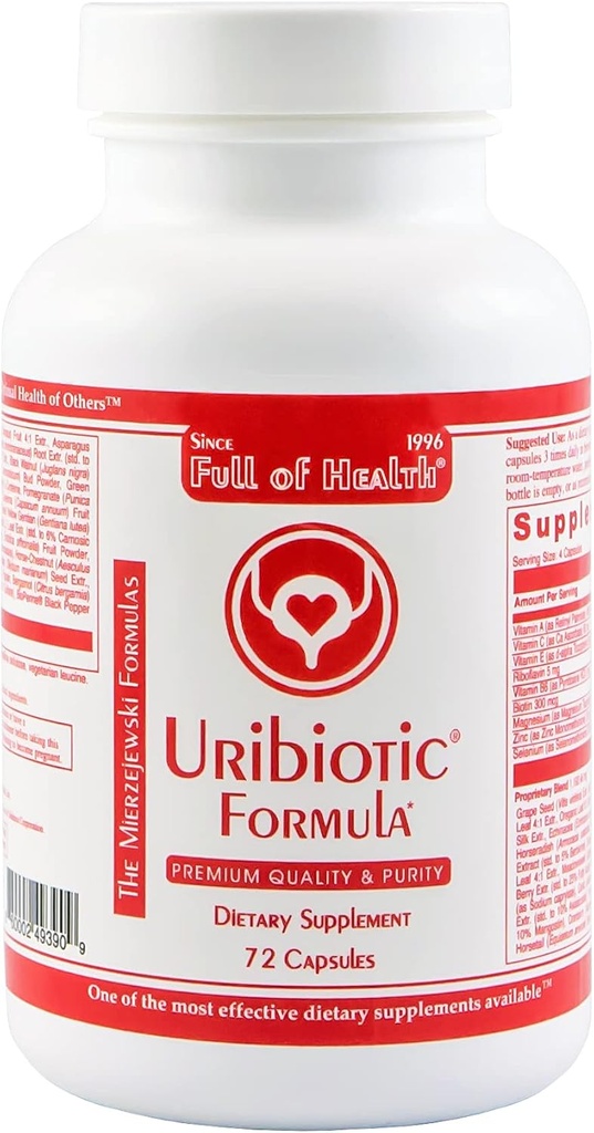 Uribiotische formule [72 Capsules] Sinds 2003 Geavanceerde ondersteuning voor Urinaire blaas, Prostaat en Niet-Health 