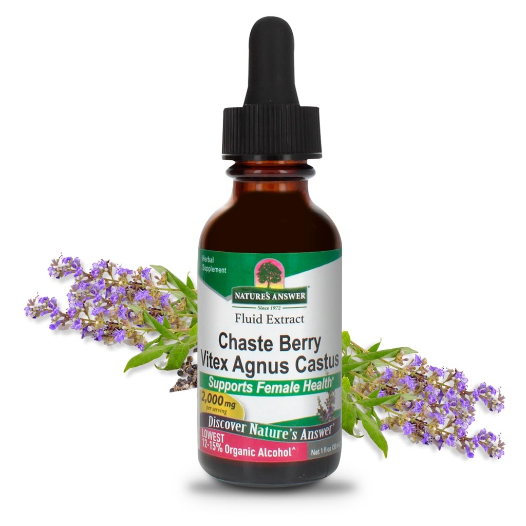 Ondersteunt Vrouwelijke Hormonale Balans, Gemaakt van 2000 mg pure kruid per 2 ml serveren en Certified Biologische Lage Alcohol, Glutenvrij, nonGMO, Kosher gecertificeerd, Veganistisch