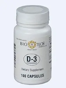 Bio-Tech - D3 (Cholecalciferol) 1000 IE 100 doppen door Bio-Tech