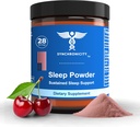 Magnesiumpoeder voor slaap, Tart Kersen, 1mg Melatonine & Glycine Natural Ingredient Bedtime Aid Supplement. Kalmerend, Stress Relief Sleep Drink Mix Powder Relief Aid. Uniek Blend door Yale DRS