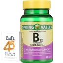 Spring Valley Timed-Release Vitamine B12 tabletten, 1.000 Mcg, 60 Graaf, B12 Complex voor vrouwen en mannen bundel met 45 diabetes gedecodeerd