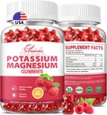 Kalium Magnesium Gummies Kalium Citrate 99mg Magnesium Citrate 250mg Magnesium Kalium Complex Supplement, Immune Ondersteuning, 60 Raspberry Gummies 2 Pack