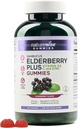 NatureWise Sambucus Vlierbessen Gummies - Immune Support Supplement for Kids Ages 4+ & Adults with Vitamin C, D3, Zink - Vlierbessen Equivalent aan 3520mg - Vegan, Non-GMO - 180 Count[90-Day Supply]