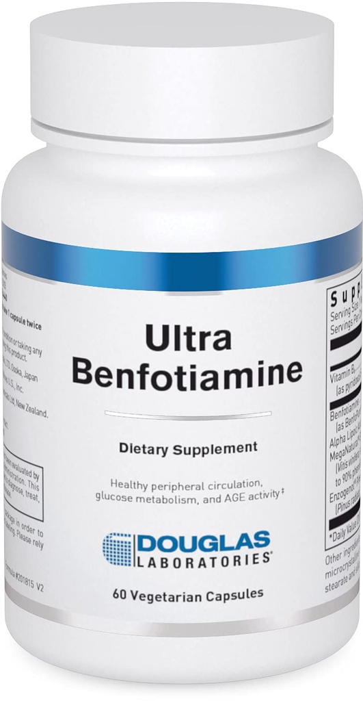 Douglas Laboratories Ultra Benfotiamine Ondersteunt Circulatie, Zenuwstelsel, en Metabolisme 60 Capsules