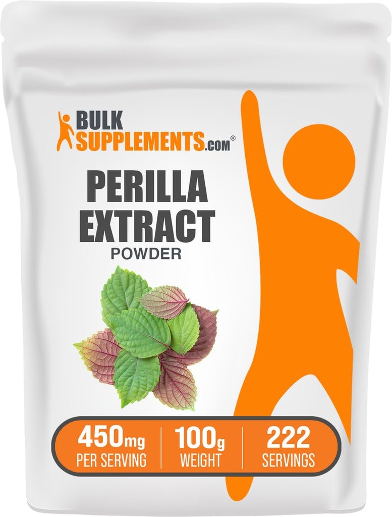 BulkSupplements.com Perilla Extract Powder - Perilla Frutescens Supplement, Kruidensupplement - Vegan & Glutenvrij, 450mg per portie, 100g (3,5 oz) (verpakking van 1)