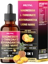 10in1 Magnesium L-Threonaat vloeibare druppels met Ashwagadha, Lions Mane & 7 Meer kruiden - 1 Fl Oz - Ananas smaak