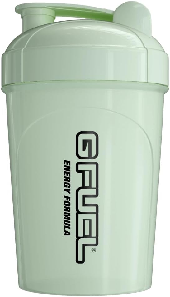 G Fuel Glow-In-The-Dark Shaker Bottle, Drink Mixer voor Voortraining, Proteïne Shake, Smoothie Mix, Maaltijd Vervanging Shakes, Energiepoeder en meer, Blender Cup, Draagbare Safe, BPA Free Plastic - 16 oz