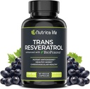 Trans Resveratrol Supplement 500mg Krachtige Anti Veroudering Formule, Krachtige Antioxidant voor Hart & Cellular Health, Brain Booster Supplementen met Bioperine, 60 Vegan Caps