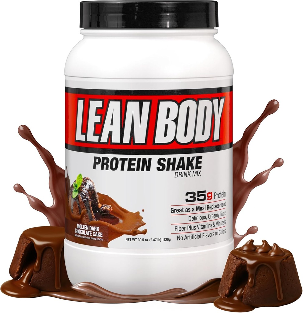 Labrada Lean Body Hi-Protein Maaltijd Vervanging Shake, Molten Dark Chocolate Cake VERPAKKING MAY VARY