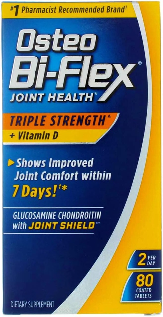 Osteo Bi-Flex Geavanceerde Triple Strength met Vitamine D3, Caplet 80 ea (verpakking van 2)