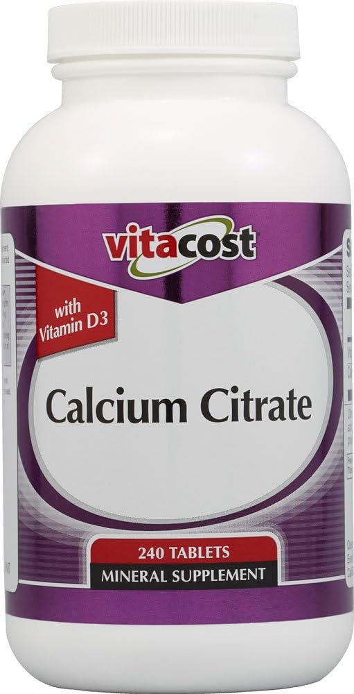 Vitacost Calcium citraat met vitamine D3-1000 mg per portie - 240 tabletten