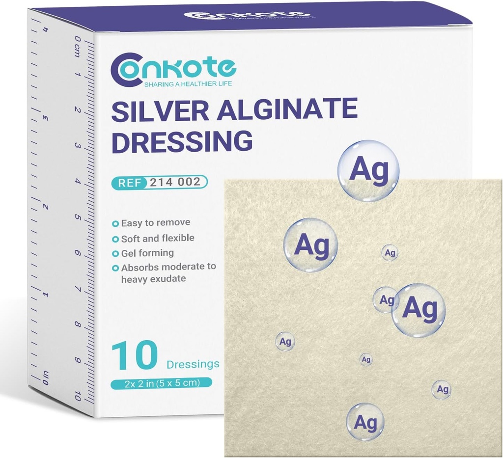 Conkote Silver Alginate Wound Dressing Pads 2