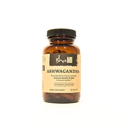 ISHA Ashwagandha Supplementen - Natural Herbal Supplement, 500 mg ea (90 Veg caps)
