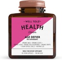 Well Told Anti-Aging Skin Support Supplement Health Age Defier met biologische Amla, Cacao, en Resveratrol van biologische druiven - Non-GMO + Vegan (60 capsules)