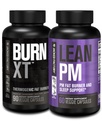 Ge Jacked Factory Burn XT Thermogenic Fat Burner - Appetite Suppressant & Nootropic Energy Booster (90 capsules) & Lean PM gewichtsverlies supplement, Slaapondersteuning (60 capsules)