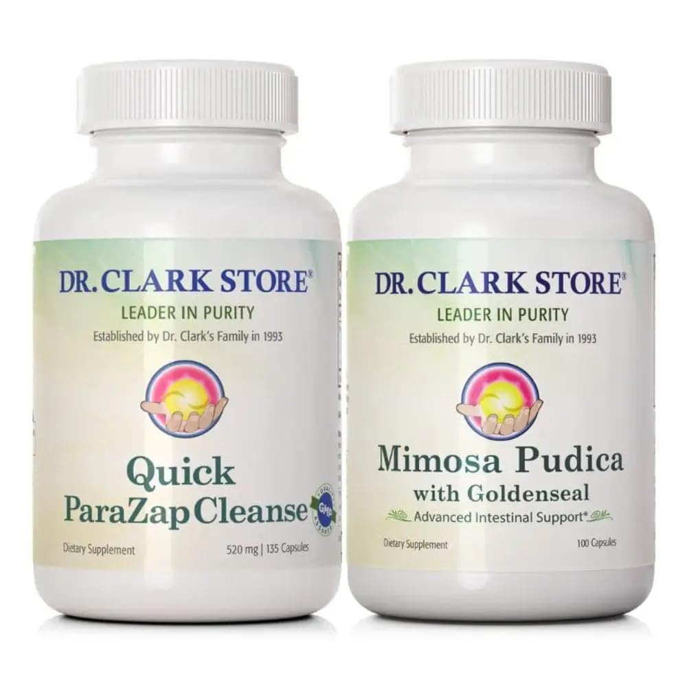 Dr Clark Store Quick para-Zap Cleanse & Mimosa Pudica Krachtige reiniging, Detox Ondersteuning & Gut Health Formule
