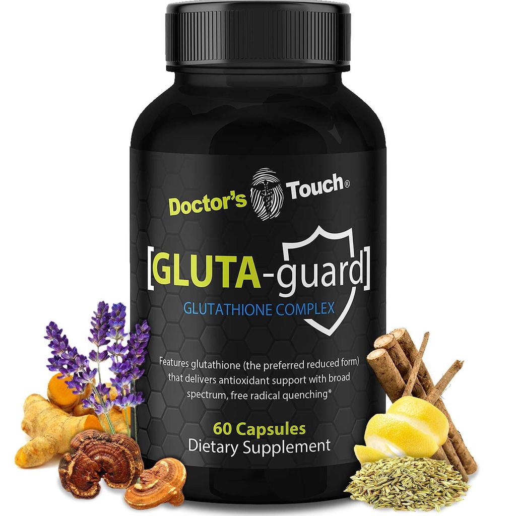 Dokter Touch Liposomale Glutathion Supplement - Eenvoudig doorslikken Glutathion Capsules voor energie, Hersenondersteuning en huidgezondheid - Pure Maximale Absorptie Glutathion Liposomale Supplement