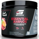 Graniet essentiële aminozuren poeder voor spierherstel en groei met 10g EAA's en 7g BCAA's - Sojavrije, glutenvrije, 448g (30 porties), vruchtenpunch smaak