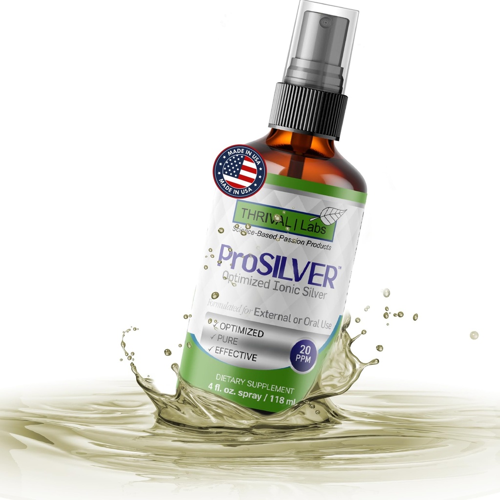Ionische Colloïdale Silver Spray 20 PPM Inmune Ondersteuning Bioactieve Supplement Liquid 4oz Biologische Plata Coloidal