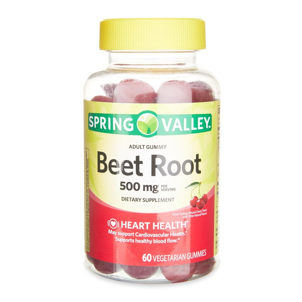 IKJ Beetwortel Dieetsupplement Gummies, Cherry, 500 mg, 60 Tellen