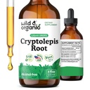 Wild & Organic Cryptolepis Tinctuur - Herbal Drops for Detox & Immune Support - 2-maand levering - Liquid Cryptolepis Wortel Extract Drops - Vegan, Sugar & Alcohol-Free - 4 fl oz